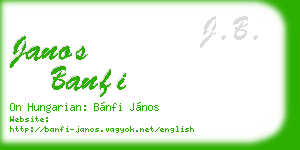 janos banfi business card