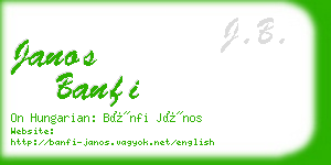 janos banfi business card